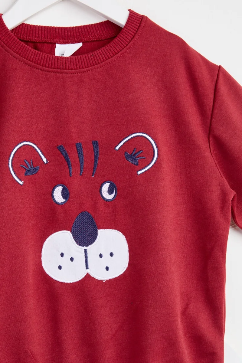 Tofisa 18000-BORDO Children's Embroidered Suit