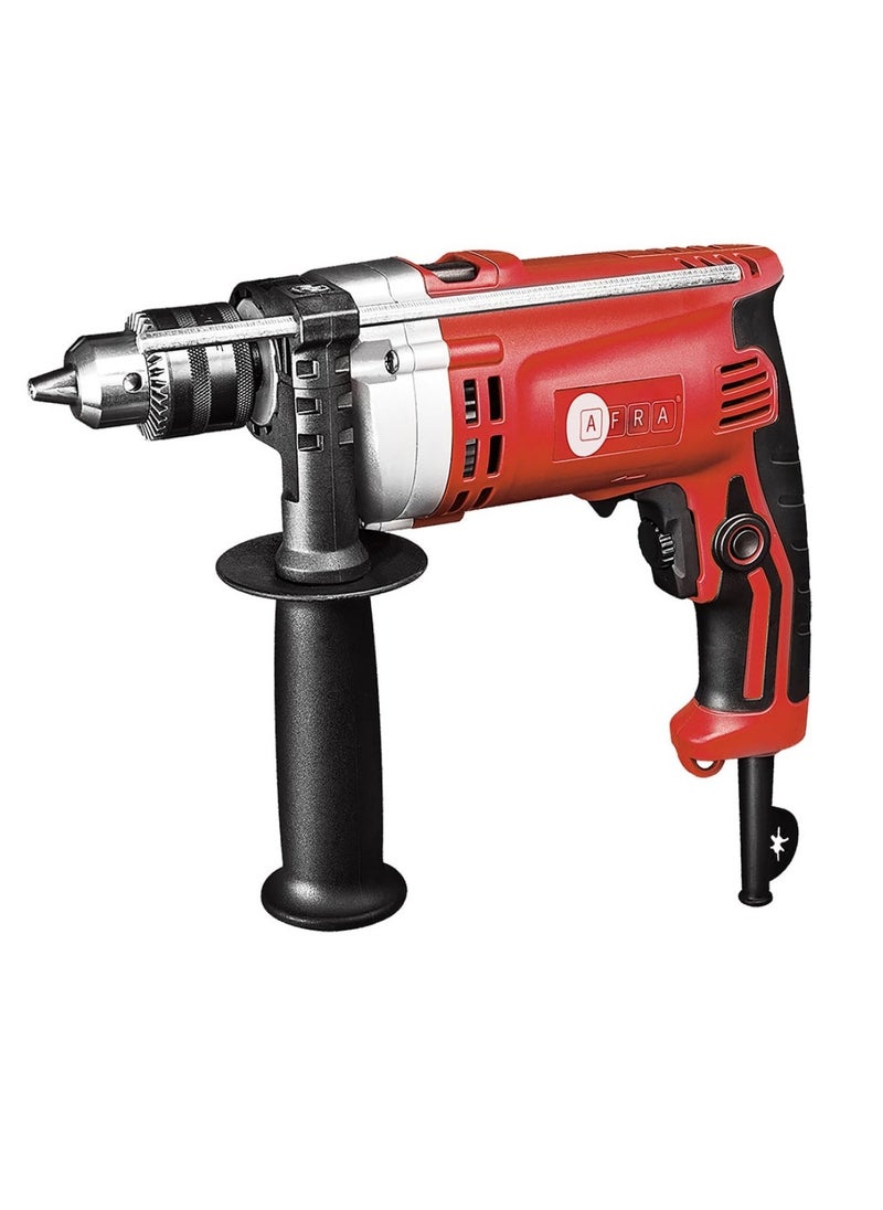 AFRA AFRA Electric Impact Drill, 13MM, 710W, 0-3000r/Min No-Load Speed, Ergonomic Design, Compact Design, Aluminum Head, Soft Skin Handle, AFT-13-710IDRD, 1-Year Warranty. 