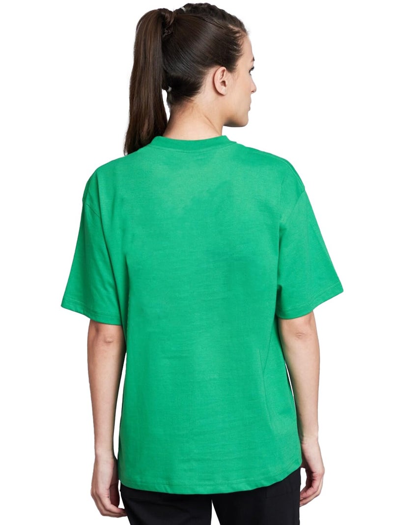 LEOTUDE Womens Oversized Round Neck Half Sleeve T-Shirts (SP-7VRUVTXIYVLK5HCZ_Multicolor2_M) - Image 4