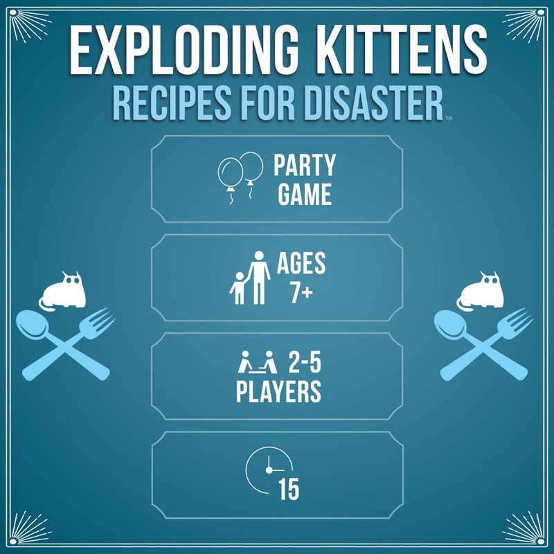 Exploding Kittens LLC Exploding Kittens Recipes for Disaster - 2-5 Players - Ages 7+ - 15 Minutes to Play - Deluxe High Stakes Card Game - Party Game, Family Game Night, Kid and Adult Card Game - Image 2
