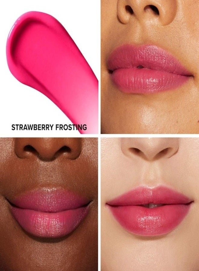 Too FacedCosmetics Too Faced Kissing Juicy Tint Lip Balm – Strawberry Frosting (Hot Pink Tinted Lip Balm, Hydrating & Non-Sticky, 3 g) - Image 2