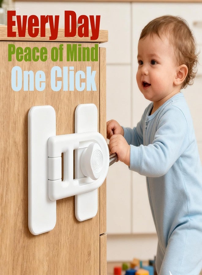 SKYROKU Child Safety Locks (2 Pack) - No-Tool Install, Baby Proof Locks for Cabinets, Drawers, Fridge - Strong Adhesive, Hard to Break by Toddlers, Safety Material - Universal Fit for Wood, Metal - Image 4