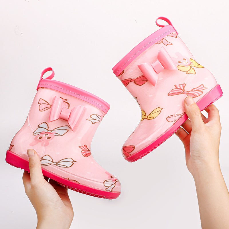 Export Creative Flower Cloth Children Rain Shoes Boots Water Sleeve Rubber Shoes Non-Slip Soft Bottom Light A Generation Of Hair - Image 5