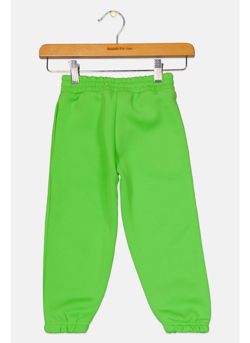 The Giving Movement Kids Boy Brand Logo Jogger Pants, Light Green  - Image 2