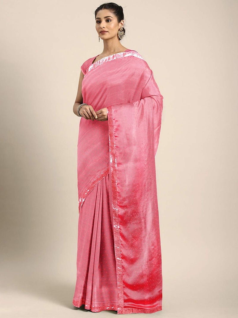 HEMOVIA Women's Plain Digital Print Cotton Silk Blend Saree with Silver Weaving Border Tassels-Elegant Ethnic Wear for Festive and Casual Occasions New 2025 (KANUPRIYA881SSSR01) - Image 2