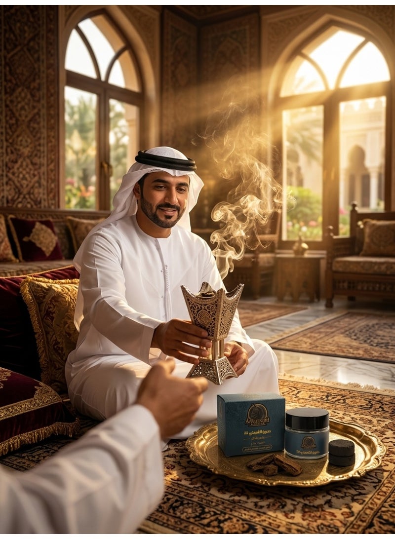 Dukhoon Al Kumaiti 33 Signature Bakhoor Paste 50g with Charcoal Discs - Rich Arabic Incense for Majlis and Special Occasions, Deep Oud Amber Scent, Gift Box - Image 5