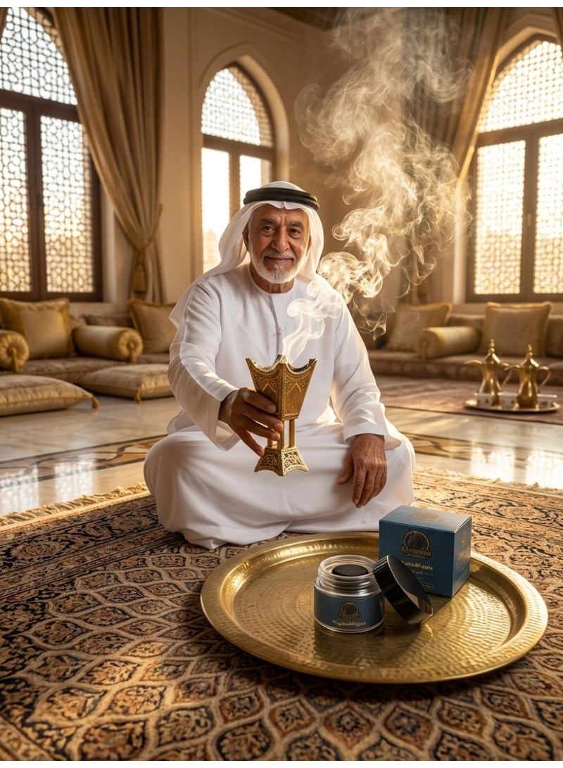 Dukhoon Al Kumaiti 33 Signature Bakhoor Paste 50g with Charcoal Discs - Rich Arabic Incense for Majlis and Special Occasions, Deep Oud Amber Scent, Gift Box - Image 3