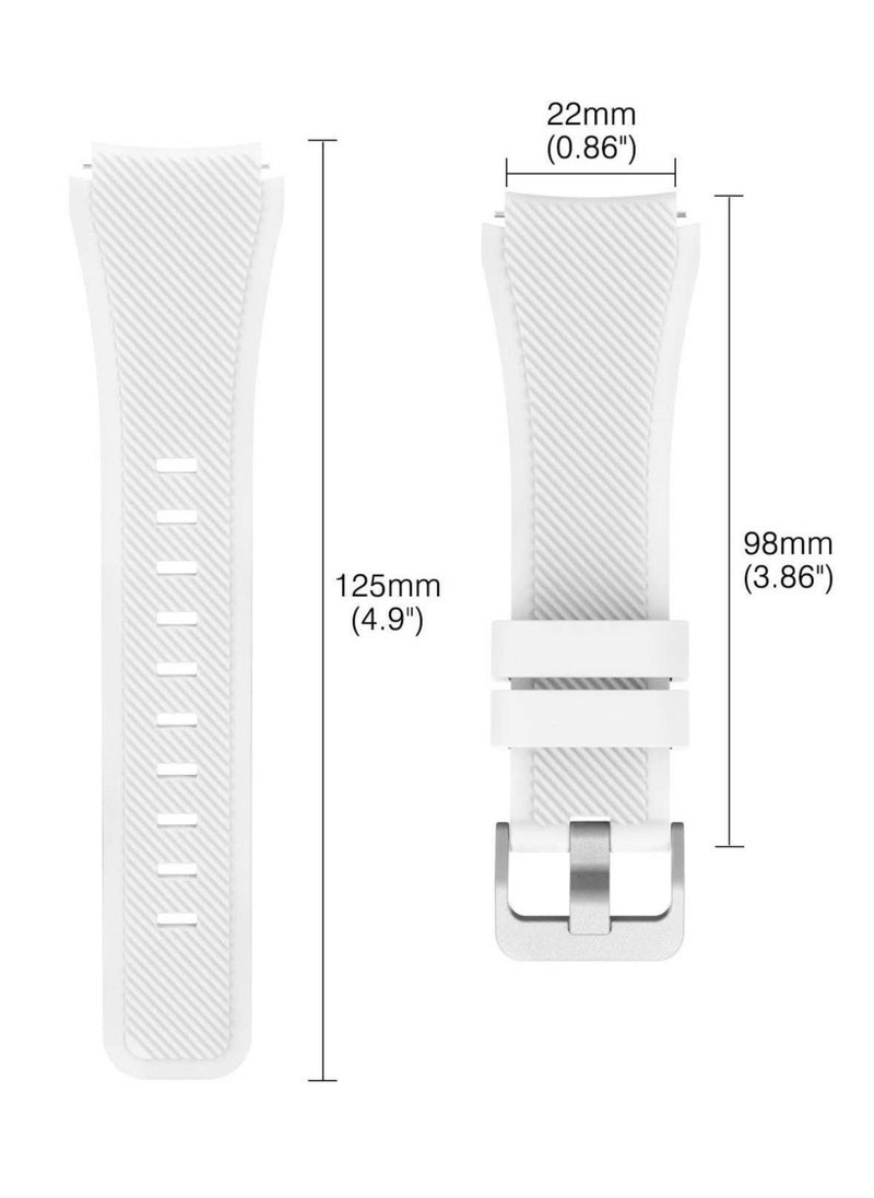 Replacement Band For Samsung Gear S3 Watch 22mm  white - Image 2