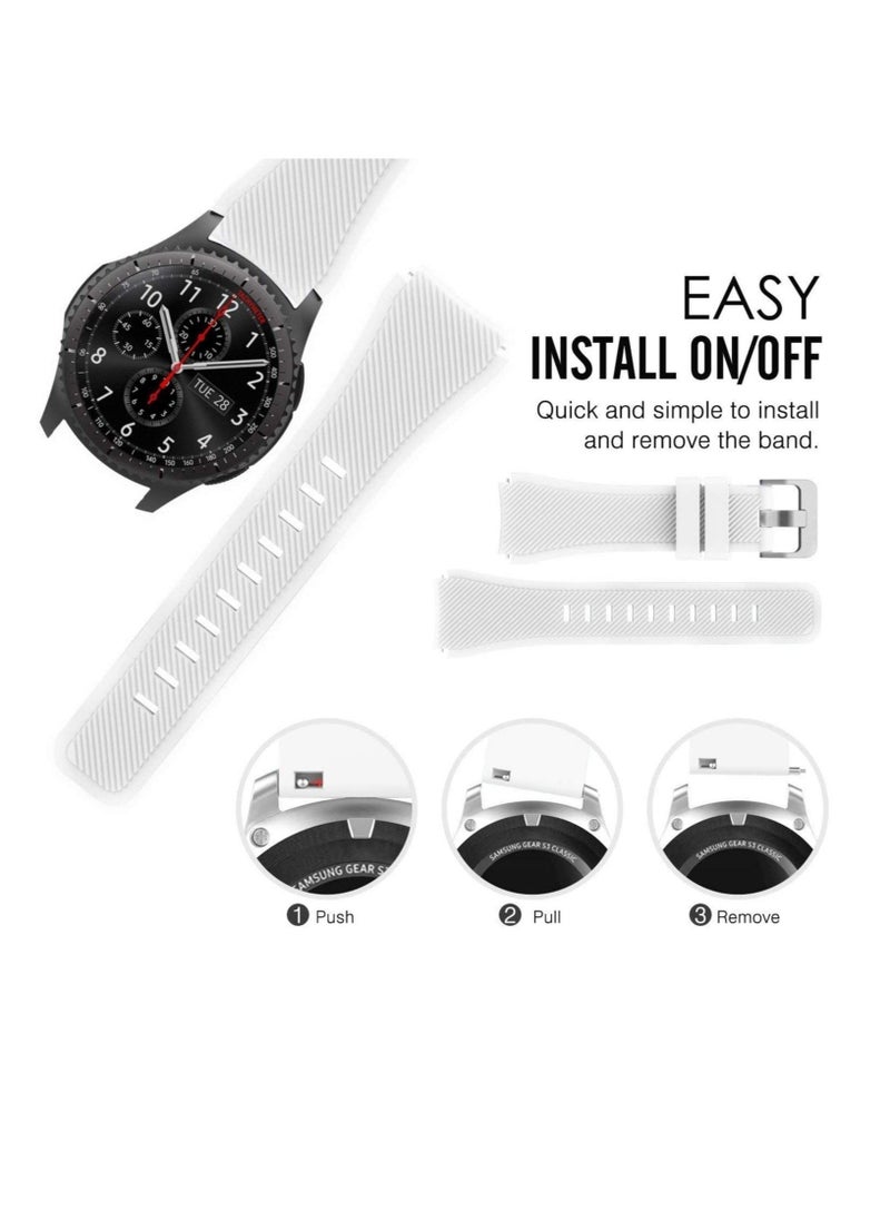 Replacement Band For Samsung Gear S3 Watch 22mm  white - Image 3
