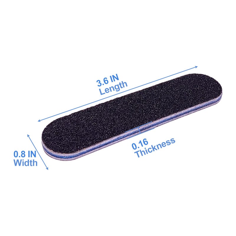 GigaGround Small Nail Files Bulk (50 Pcs), 3.6 Inches Emery Board Nail File for Acrylic and Natural Nails, 100/180 Grit Double Sided Fingernail Filer Pack Mini Professional Filers Manicure Pedicure Set - Image 5