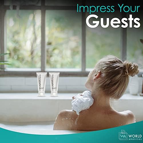 world amenities Bodyography blanc Bulk Body Wash 14oz Vanilla White Tea Mini Travel Size Toiletries 100 Recyclable Tube with Flip Top Cap Hotel Amenities Suitable for All Skin Types - Image 4