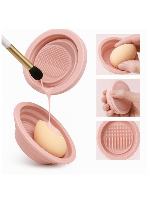 Silicone makeup brush and sponge cleaner multicolour