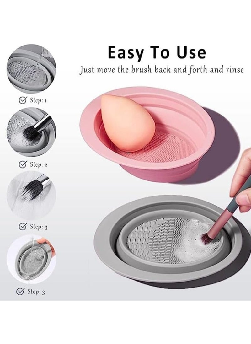 Silicone makeup brush and sponge cleaner multicolour