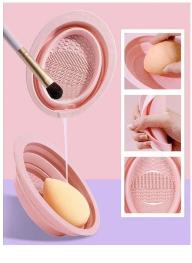 Silicone makeup brush and sponge cleaner multicolour