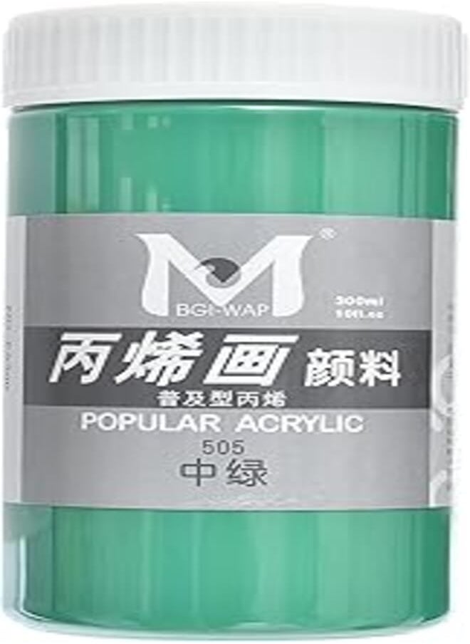 MBGI-WAP Mbgi-Wap EA-300 High Quality Acrylic Color 300Ml For Professional Artists, Beginners,Rocks, Wood,Fabric (505) - Green 