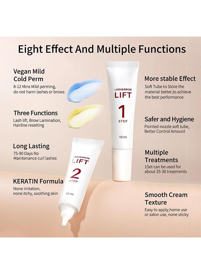 إيكونساين رفع الرموش والحاجب ، مجموعة رفع الرموش وتصفيح الحاجب 2 في 1 ، أنابيب غسول عالية السعة للصالون أو الاستخدام المنزلي ، تجعيد طويل الأمد وتثبيت لرموش عارضات الأزياء - Image 4