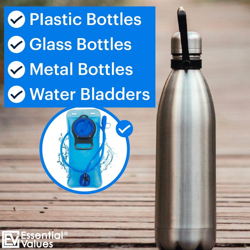 Essential Values Water Bottle Cleaning Tablets & Reservoir Bladder Cleaner Tabs (24 Tablets) | Remove Stains & Odors. Compatible with Hydration Bladders, Hydroflask, Camelbak, YETI, Thermos - Made in USA - Image 4