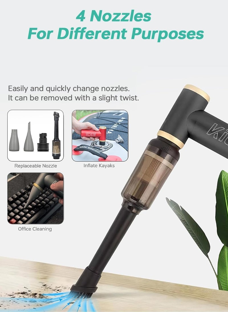 KiCA JetFan Electric Compressed Air Duster Mini Air Blower for Outdoors Picnic Camping Hair Drying PC Vacuum Cleaner - Image 3