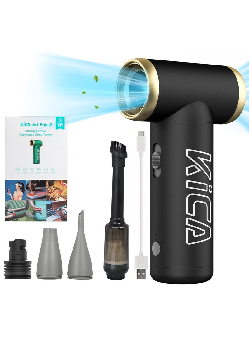 KiCA JetFan Electric Compressed Air Duster Mini Air Blower for Outdoors Picnic Camping Hair Drying PC Vacuum Cleaner - Image 1