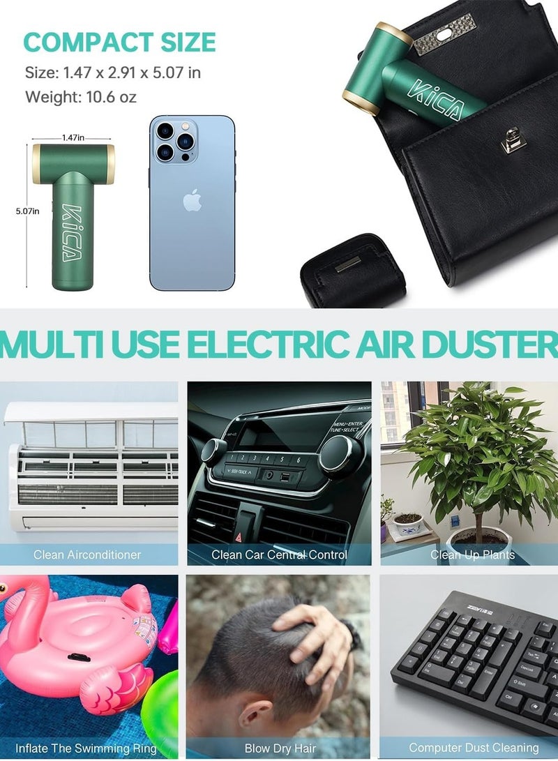 KiCA JetFan Electric Compressed Air Duster Mini Air Blower for Outdoors Picnic Camping Hair Drying PC Vacuum Cleaner - Image 4