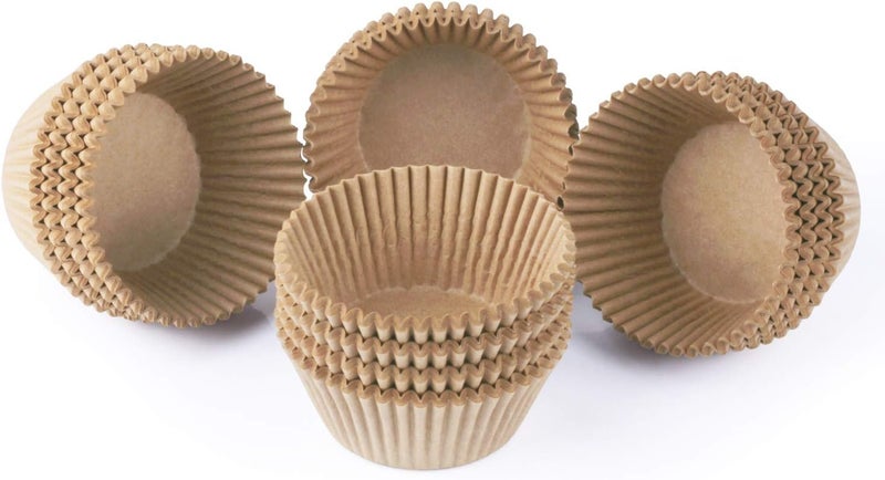 Caperci Standard Natural Cupcake Liners - 500 Count, Food Grade & Grease-Proof Baking Cups - Image 5