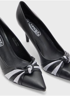 ELLA Pointed Pump With Knot Detail  - Image 4