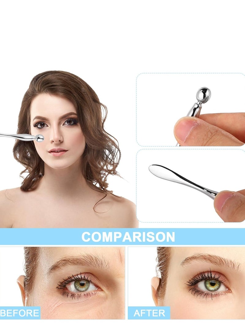 Generic Reusable Eye Patch, Silicone Anti-Wrinkle Patches Under Eye Mask Fills Fine Lines and Wrinkles with Metal Eye Cream Applicator and Tin Case (Blue)  - Image 4
