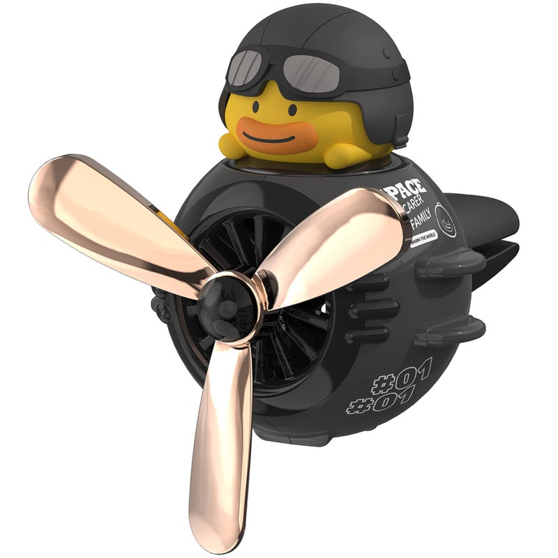 Yokosea Pilot Black Warrior Rotating Propeller Car Diffuser Automotive Air Outlet Fan Creative Car Perfume Decoration - Image 1