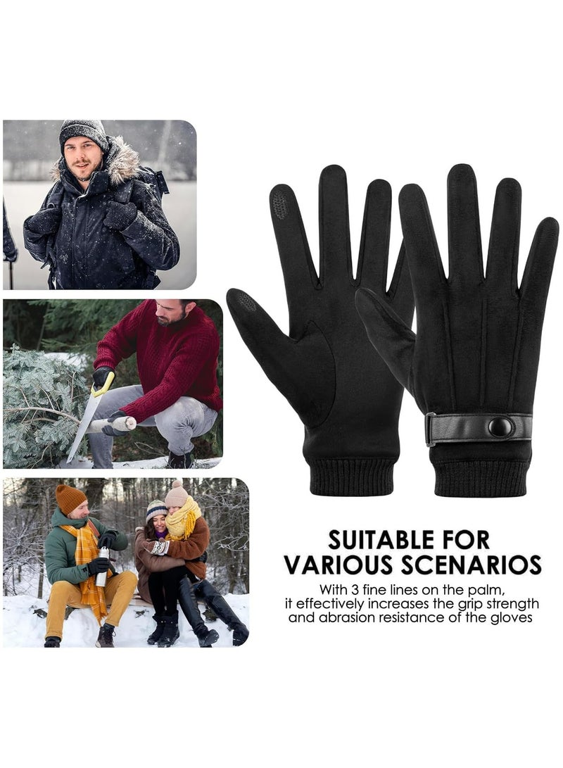 Winter Gloves, Men's And Women's Touch Screen Gloves, Cold Weather Warm Gloves, Frozen Work Gloves for Running, Driving, Cycling, Work - Image 5
