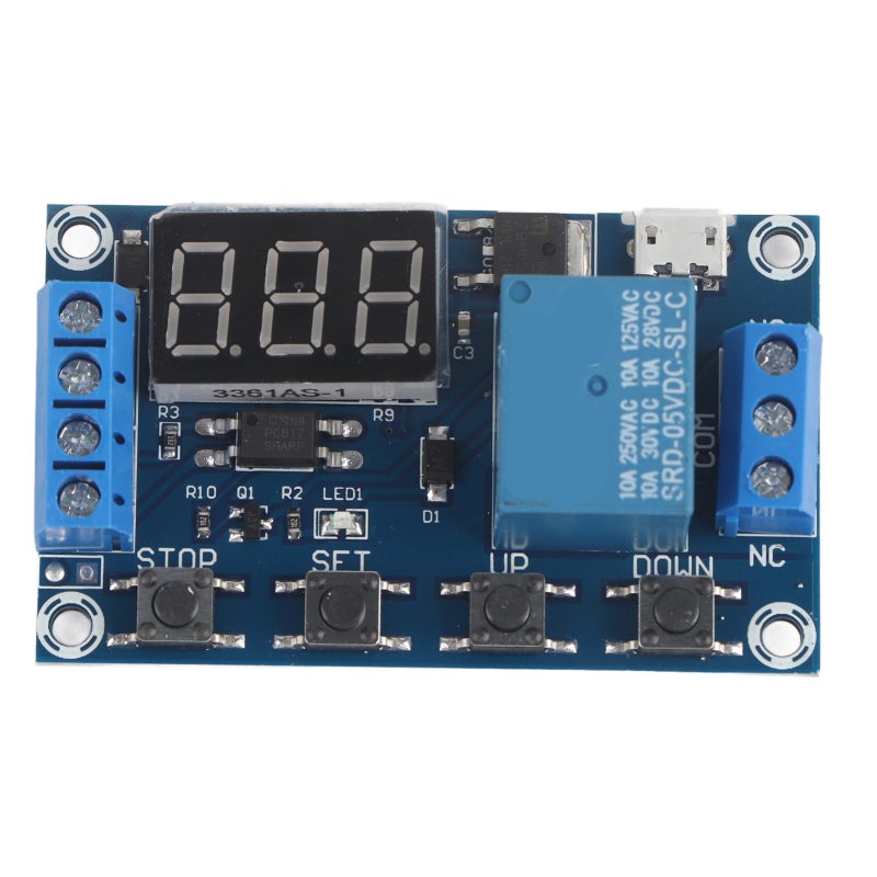 Tongling DC 6V-30V Timer Switch Module Reverse Input Protection - Programmable Delay Relay with Sleep Mode for Industrial Control - Image 1