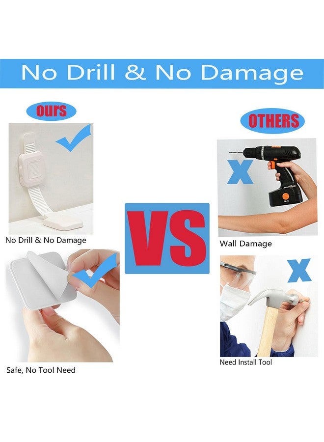 YEYA Upgraded No Drill Furniture Anchors for Baby Proofing, Anti-Tip Adjustable Straps, 4 Pack - Image 2