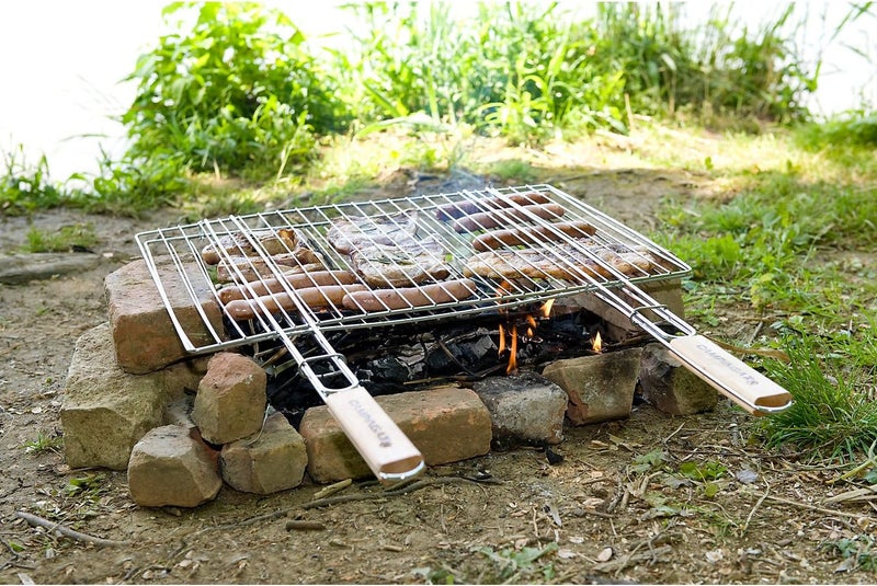 Campingaz Rectangular BBQ Grate with Wooden Handles - 53x29 cm - Image 2