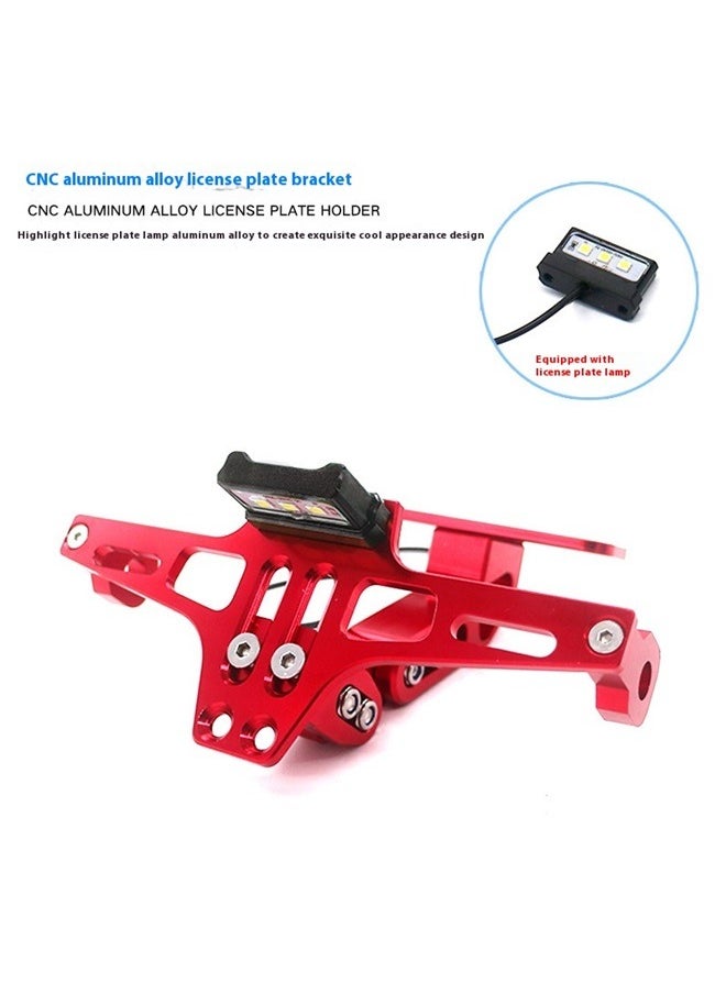 Generic Motorcycle License Plate Bracket Fender Eliminator Kit Universal Motorcycle Tail Tidy License Plate Holder Mount Red  - Image 1