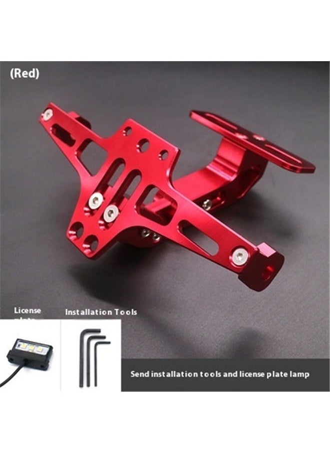 Generic Motorcycle License Plate Bracket Fender Eliminator Kit Universal Motorcycle Tail Tidy License Plate Holder Mount Red  - Image 3