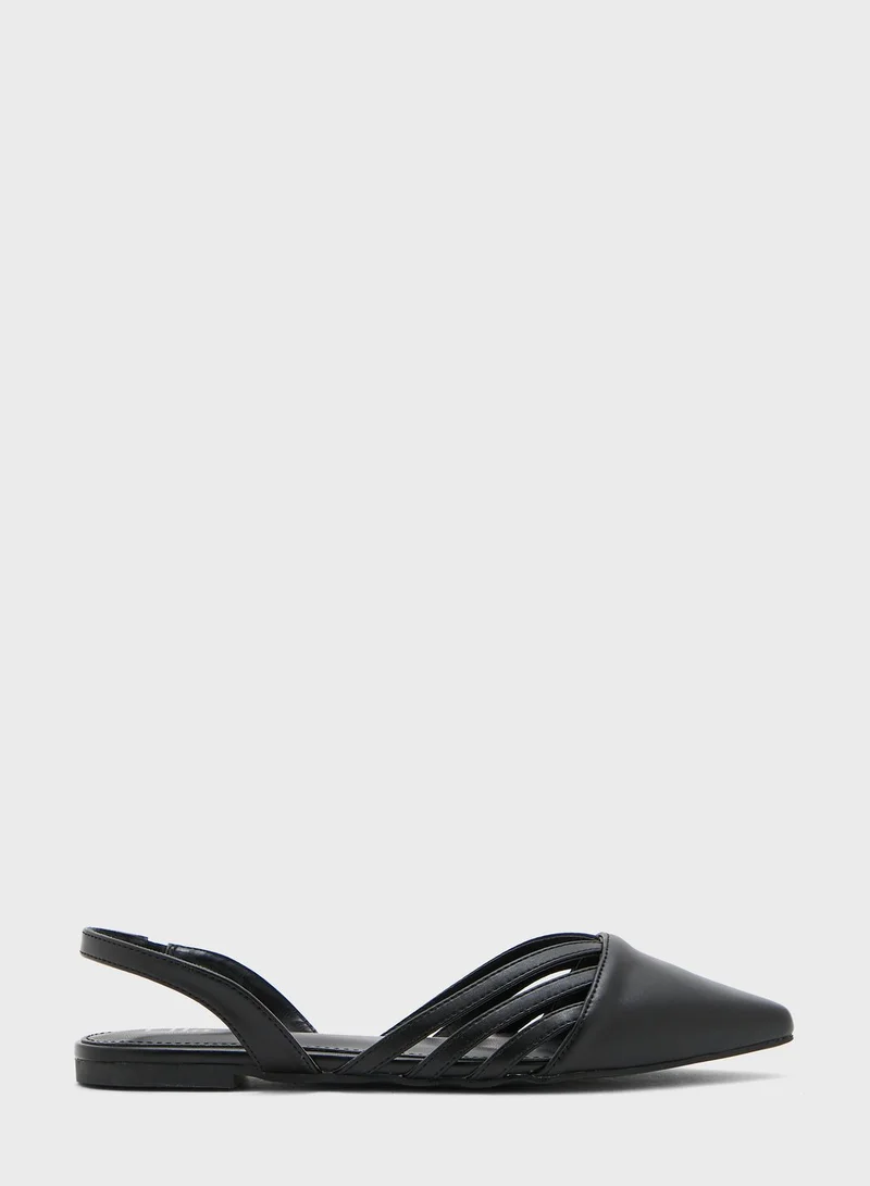 ELLA Cutout Pointed Slingback Flat Shoe