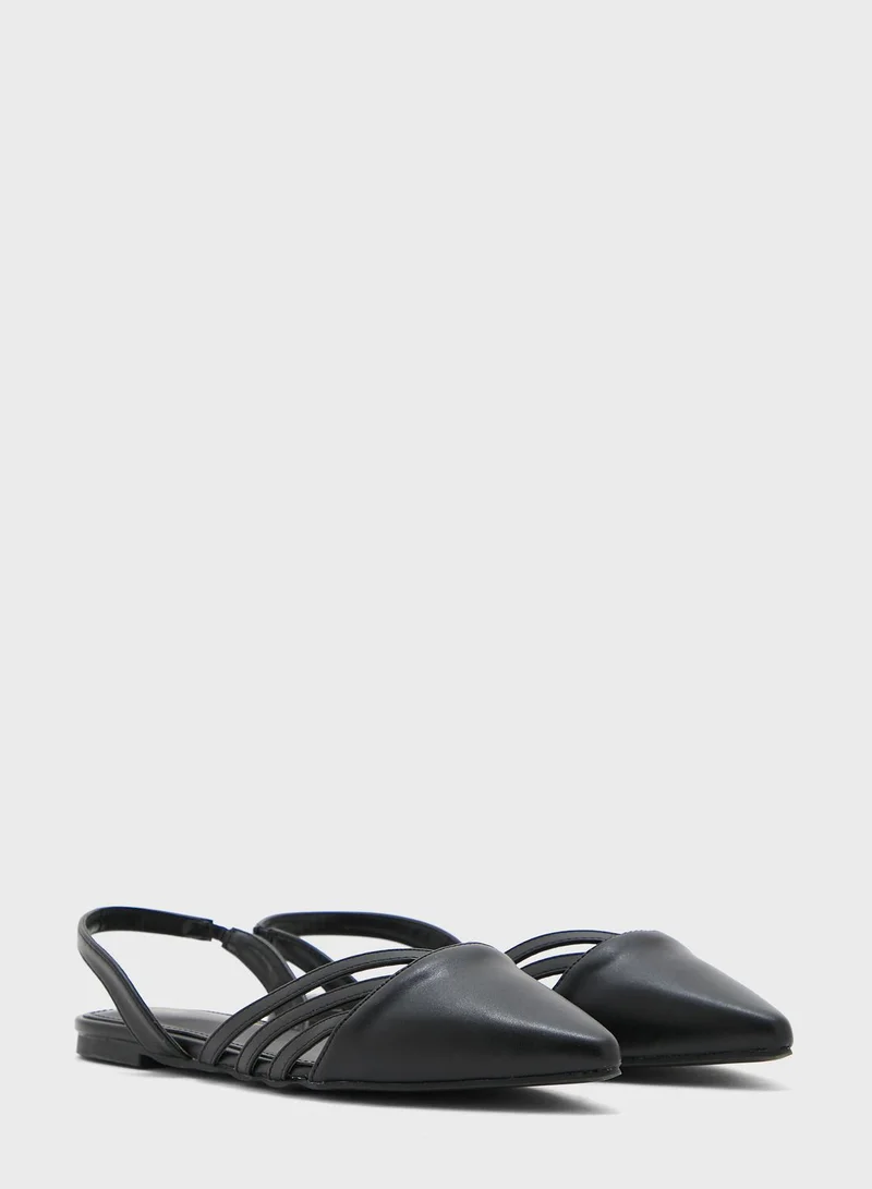 ELLA Cutout Pointed Slingback Flat Shoe