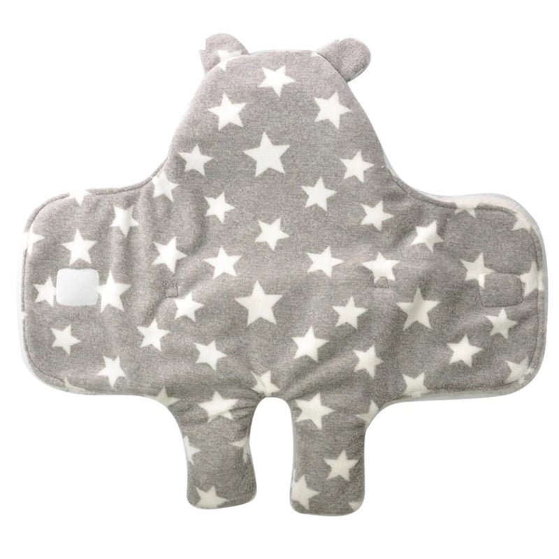 BRANDONN Baby Blanket New Born Pack of Wearable Swaddle Wrapper Security Blanket for Kids for 0-6 Month Babies (Grey Stars, 70 cm x 70 cm) - Image 3