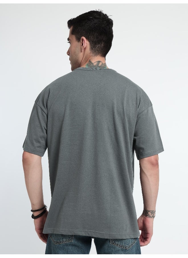 Beyoung Machines of Love Printed Oversized T-shirt for Men  - Image 2