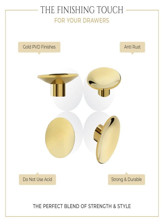 LAPO 6 Piece Knobs for Cabinets- Modern Stainless Steel Drawer Knob for Kitchen, Wardrobe, Cupboard, and Home Furniture (PVD Gold Finish) - Image 5