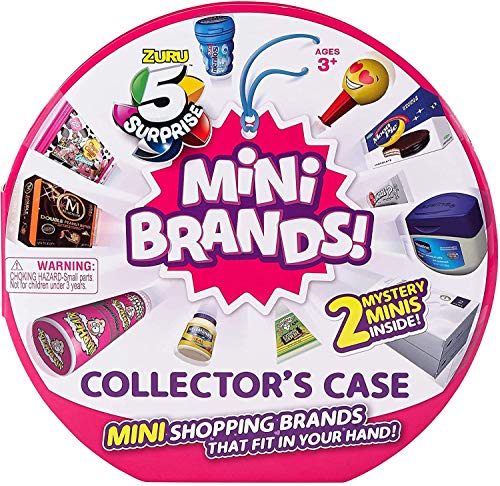 5 Surprise Mini Brands Collectors Case Series 1 by Zuru Includes 2 Mini Toys Red - Image 1