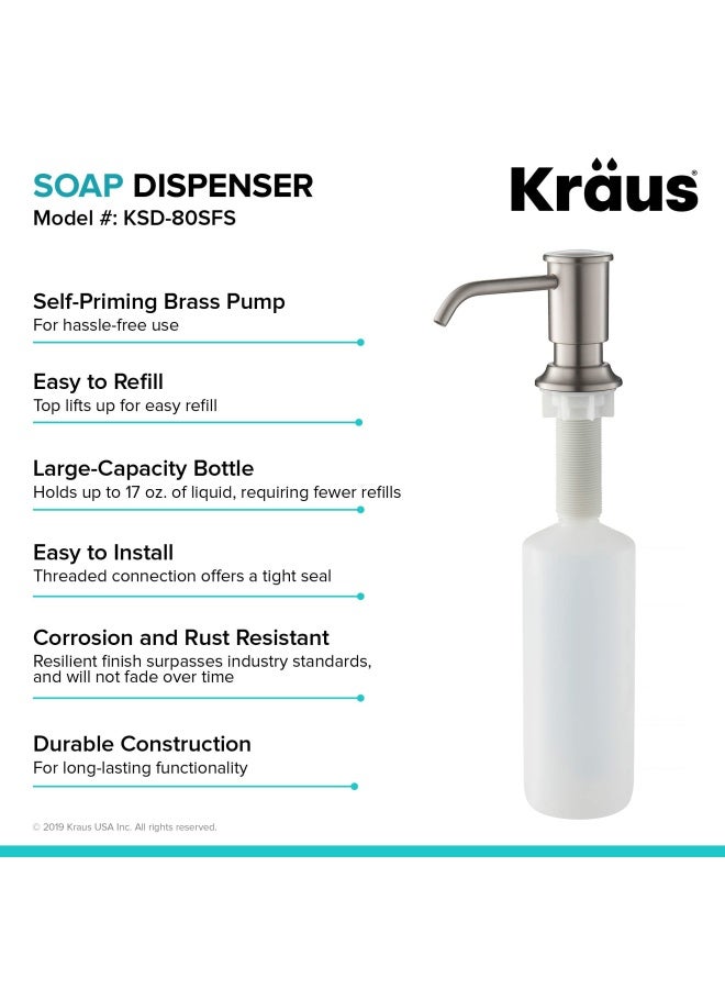 Kraus Kitchen Soap And Lotion Dispenser In Spot Free Stainless Steel Ksd-80Sfs  - Image 3