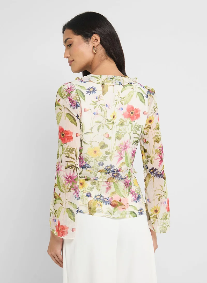 French Connection Monica Hallie Crinkle Blouse