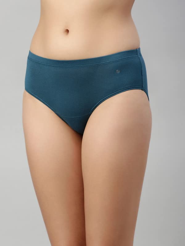 Enamor Stretchable Cotton Hipster Panties for Women Pack of 5, Full Coverage Grip Fit with Antimicrobial & Stain Release Technology-CR17-Assorted-Colors and Prints May Vary (CR17_Multicolordark5_M) - Image 3