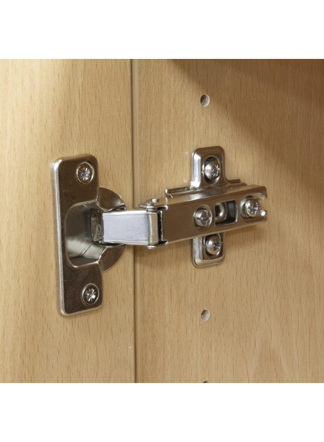 8-Pack Soft-Close Concealed Cabinet Hinges, Stainless Steel Invisible Door Hardware for Kitchen Cabinets, Wardrobes, Bookcases (Silver) with Screws Included - Image 4