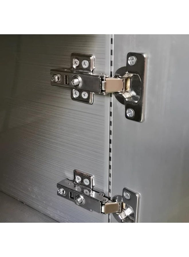 8-Pack Soft-Close Concealed Cabinet Hinges, Stainless Steel Invisible Door Hardware for Kitchen Cabinets, Wardrobes, Bookcases (Silver) with Screws Included - Image 2