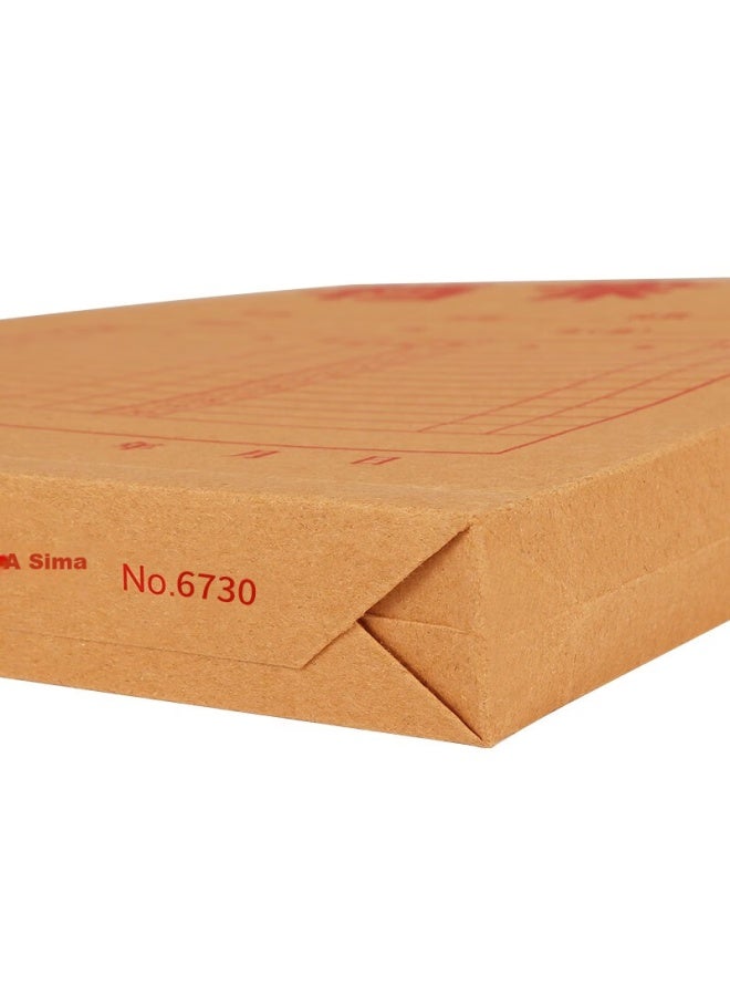 Simaa 20 Mixed Pulp 250g Kraft Paper File Folders, Thickened 5cm Side Width, Doent Folders For Bids, Contracts, And Materials, 6730 - Image 2