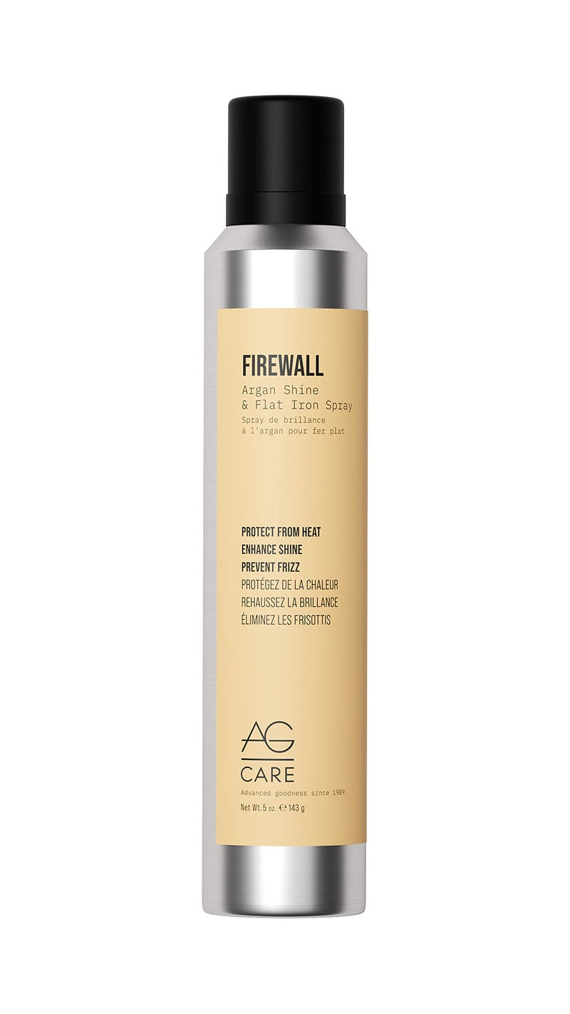AG Care Firewall Argan Shine & Flat Iron Spray Heat Protectant and Maximum Shine Spray, 5 Oz - Image 1