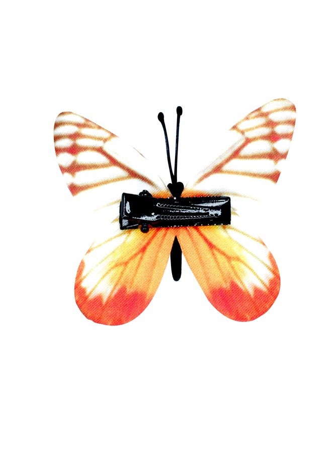 AASA Butterfly Snap Hair Clips for Girls and Women Hair Accessories for Hair Styling (Set of 2Pcs, Multicolor) (Orange) - Image 4