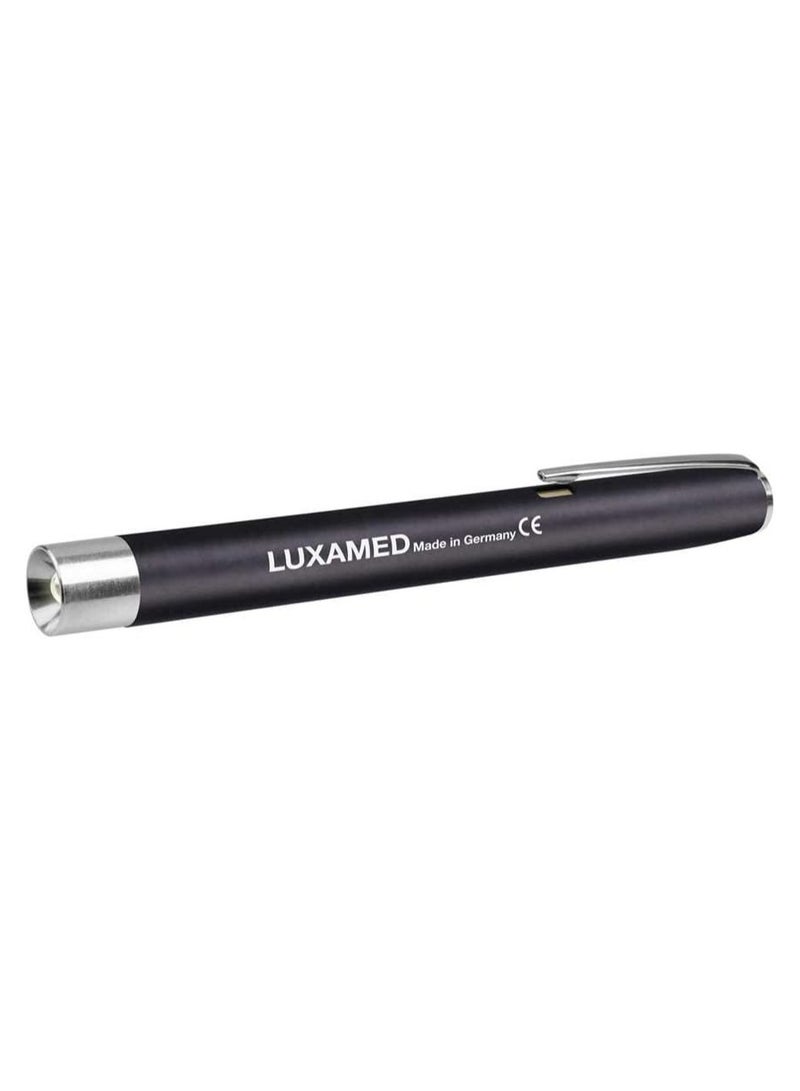 LUXAMED Examination Penlight with Standard Bulb - Medical Grade Diagnostic Pen Torch with Neutral White Light, Pocket Clip, Compact Design, Doctor Tool, Nurse Essentials (Black)  - Image 1