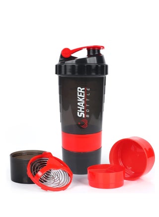 BPA Free Multifunctional Water Bottle, 3 in 1 Leak Proof Protein Shaker Bottles For Protein Mixes, Spider Blender Bottle With Stainless Steel Ball, 2 Twist On Cups For Protein Organizer Gym Bottle, 500ML - pzsku/Z4567546A0C23002F4906Z/45/1749290788/70732155-4fa5-471d-9eaf-6537d8ce15bd
